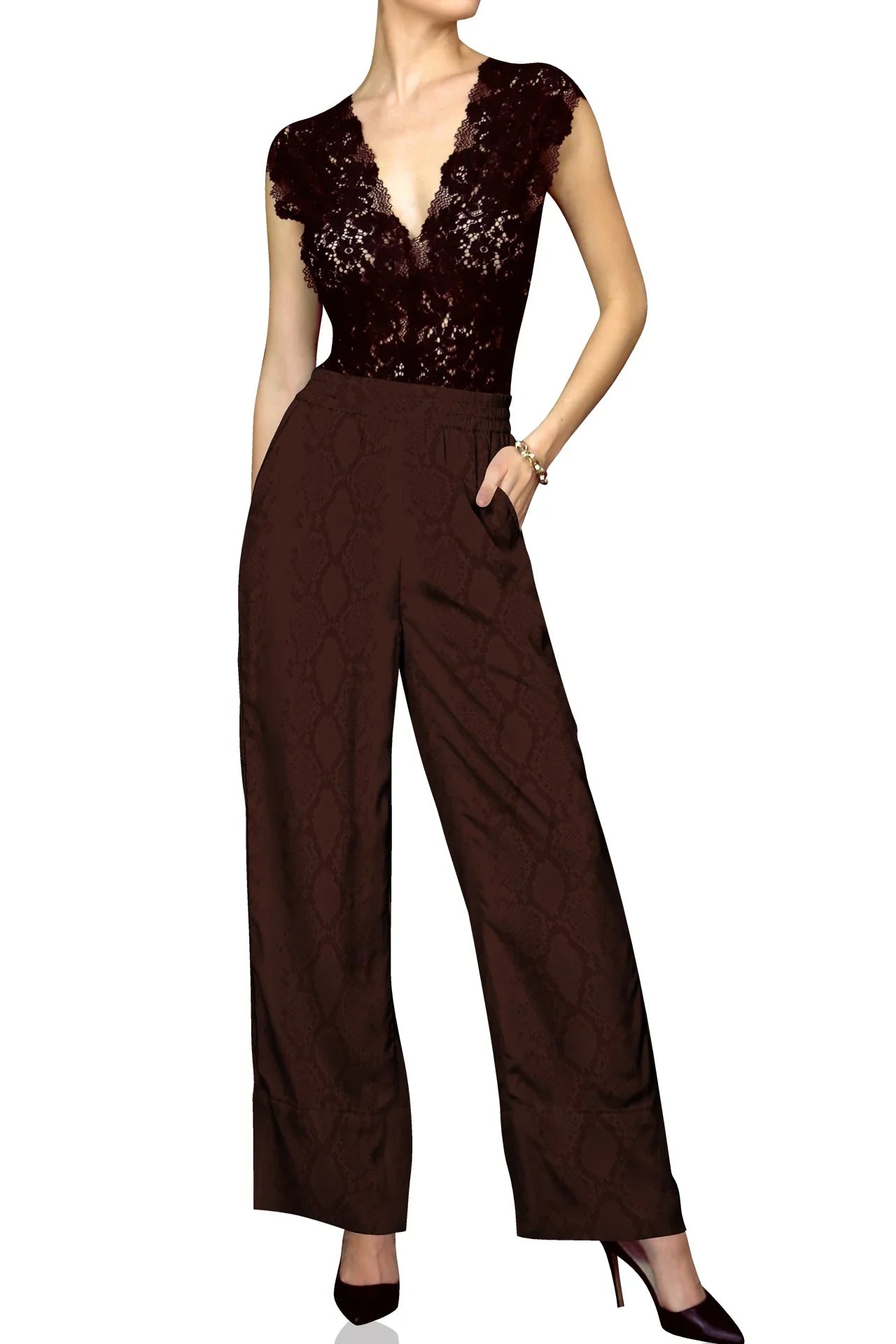 Biodegradable Silk Wide Leg Pants