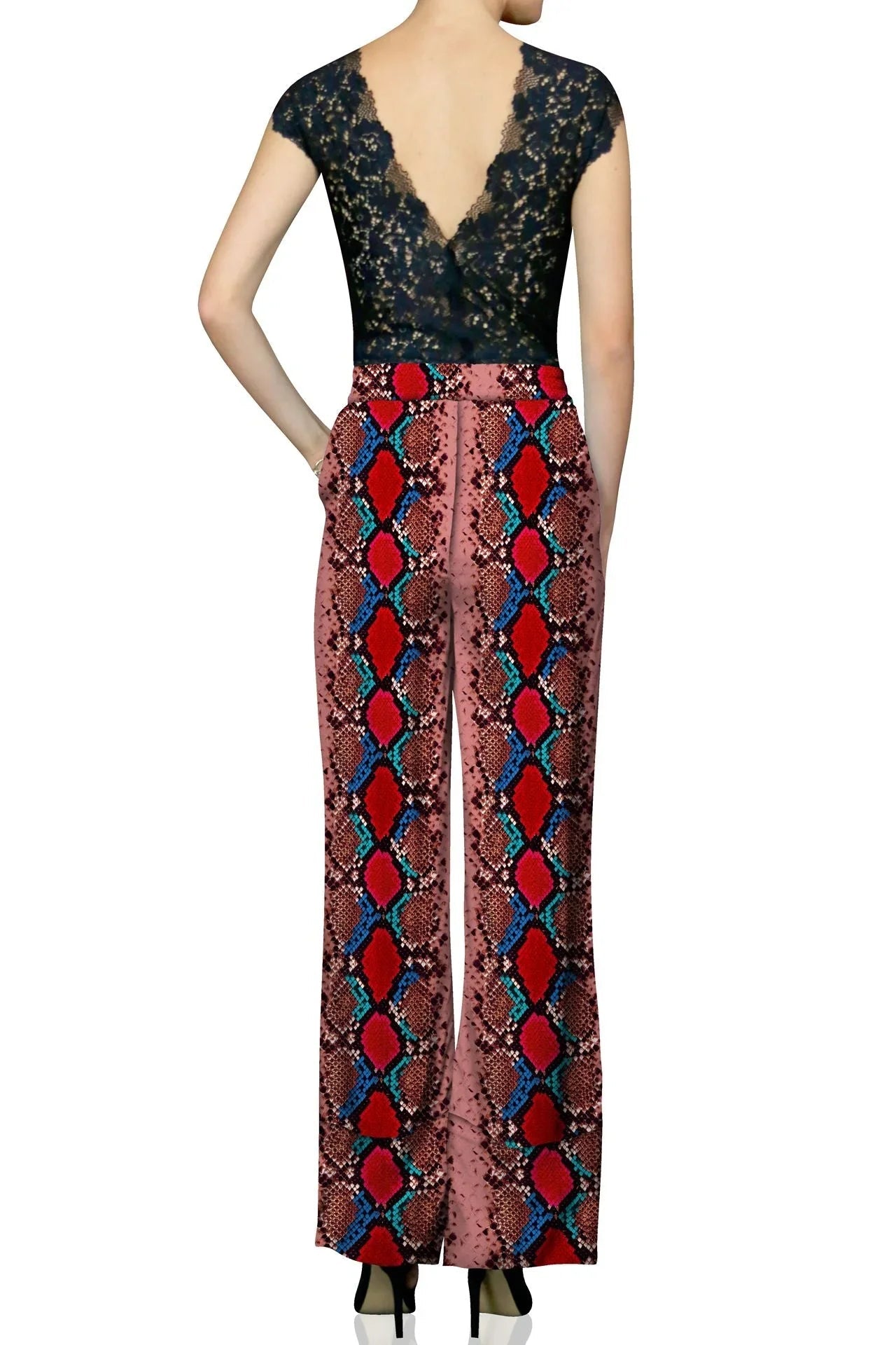 Biodegradable Fabrics Silk Pants in Blood Stone