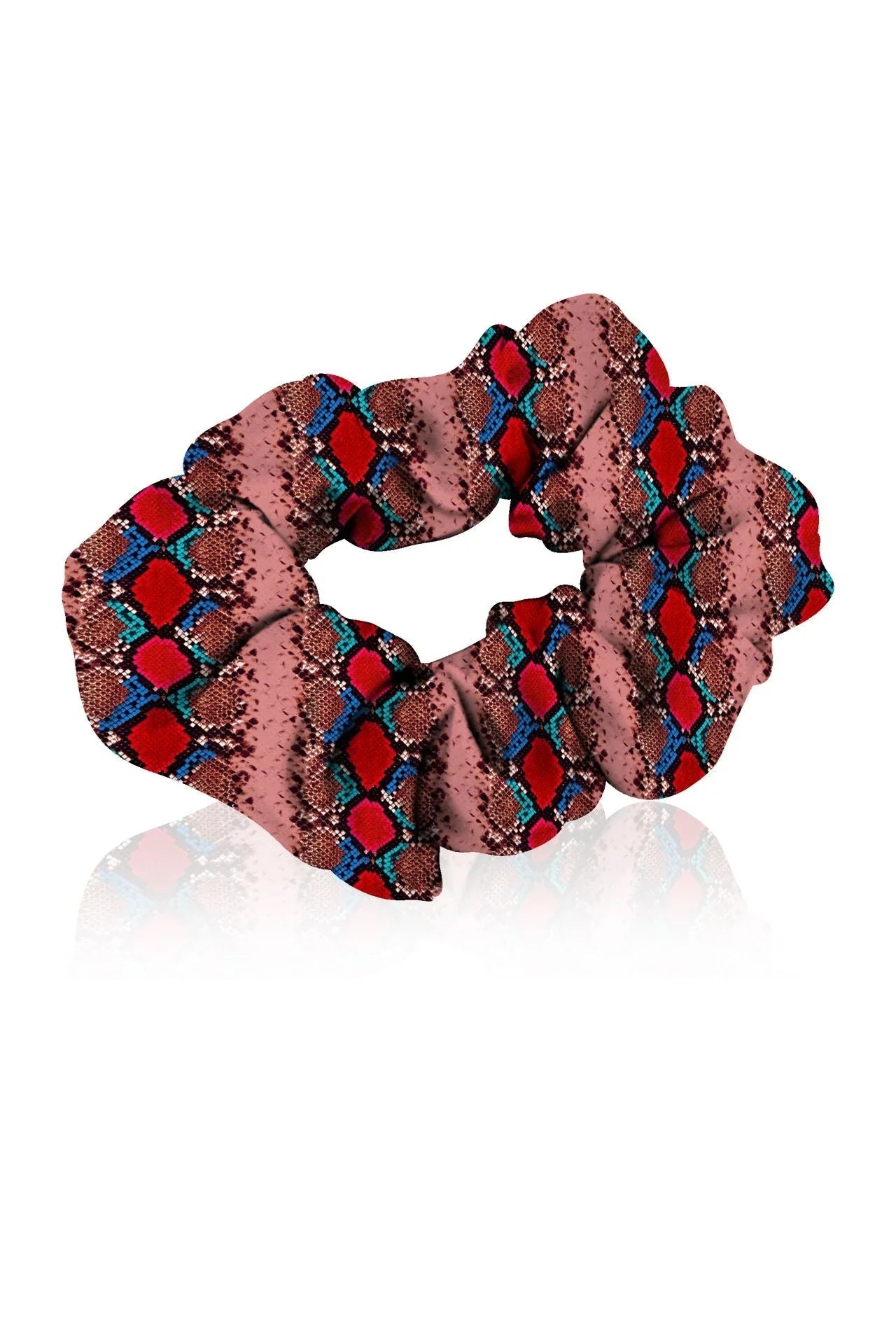 Biodegradable Fabrics Vegan Silk Scrunchie In Blood Stone