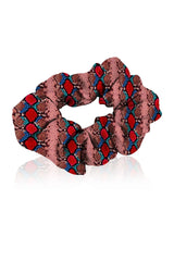 Biodegradable Fabrics Vegan Silk Scrunchie In Blood Stone