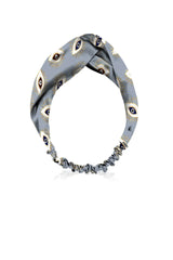 Biodegrabble Vegan Fabrics Headband in Evile Eye Grey