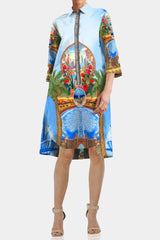 Blue Midi Dress for Women