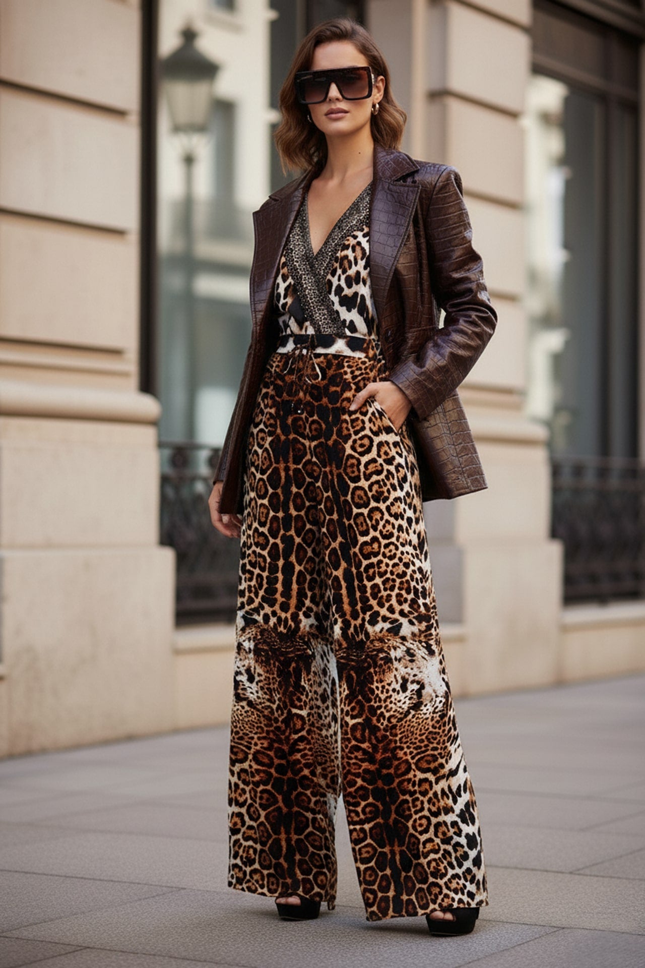 Animal Print Jumpsuit