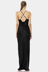 Aura Black Magic Long Cowl Neck Dress