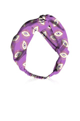 African Violet Eye Print Headband & Headwrap
