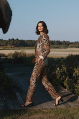 Animal Print Fitted Blazer