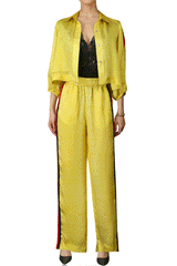 Bias Snake Print Pant In Yellow
