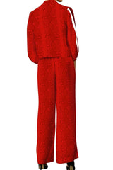 Biodegradable Fabrics Matching Suit Set in Blood Stone