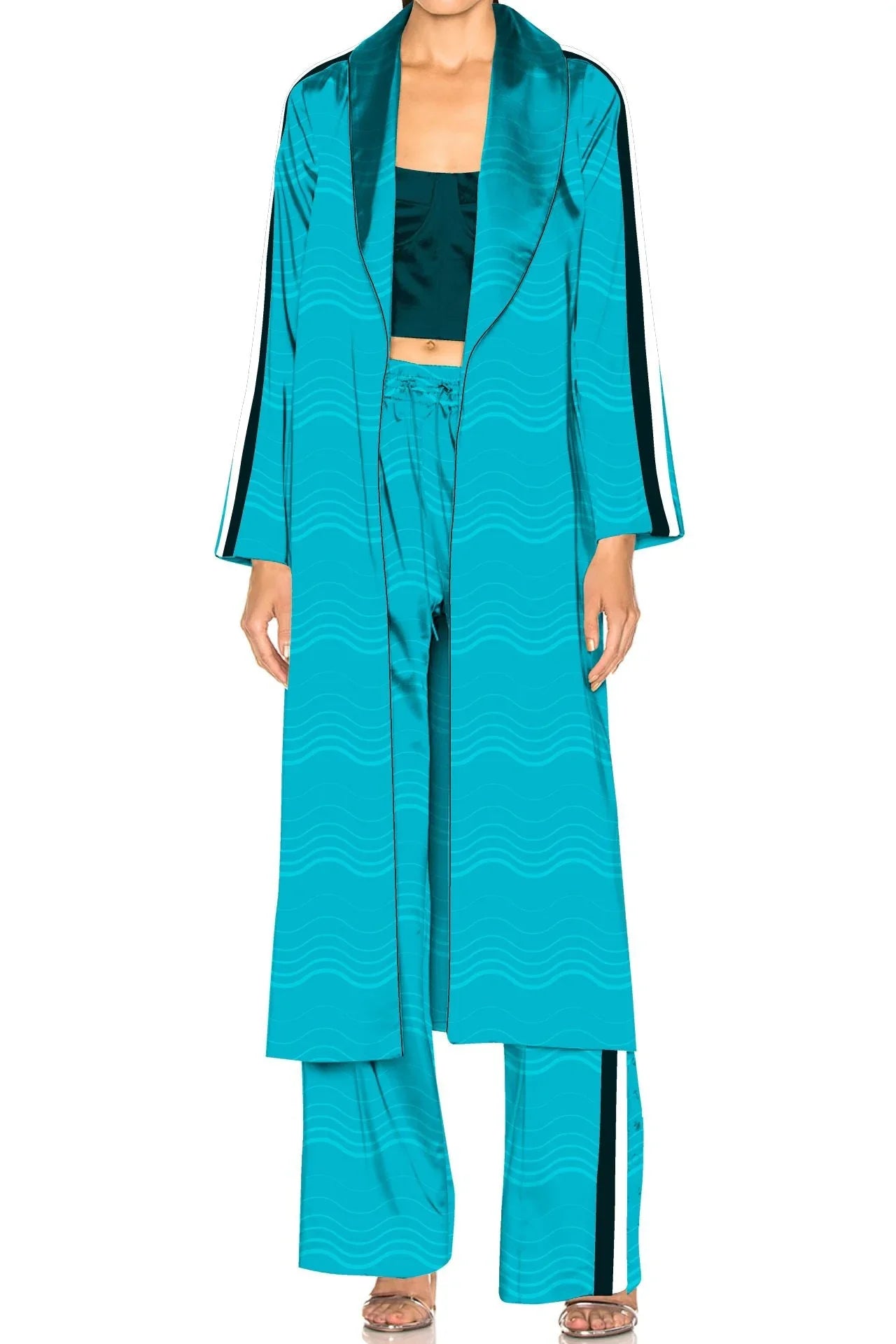 Aqua Blue Robe for Women