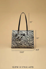 Black Handle Zebra Luxury Purse