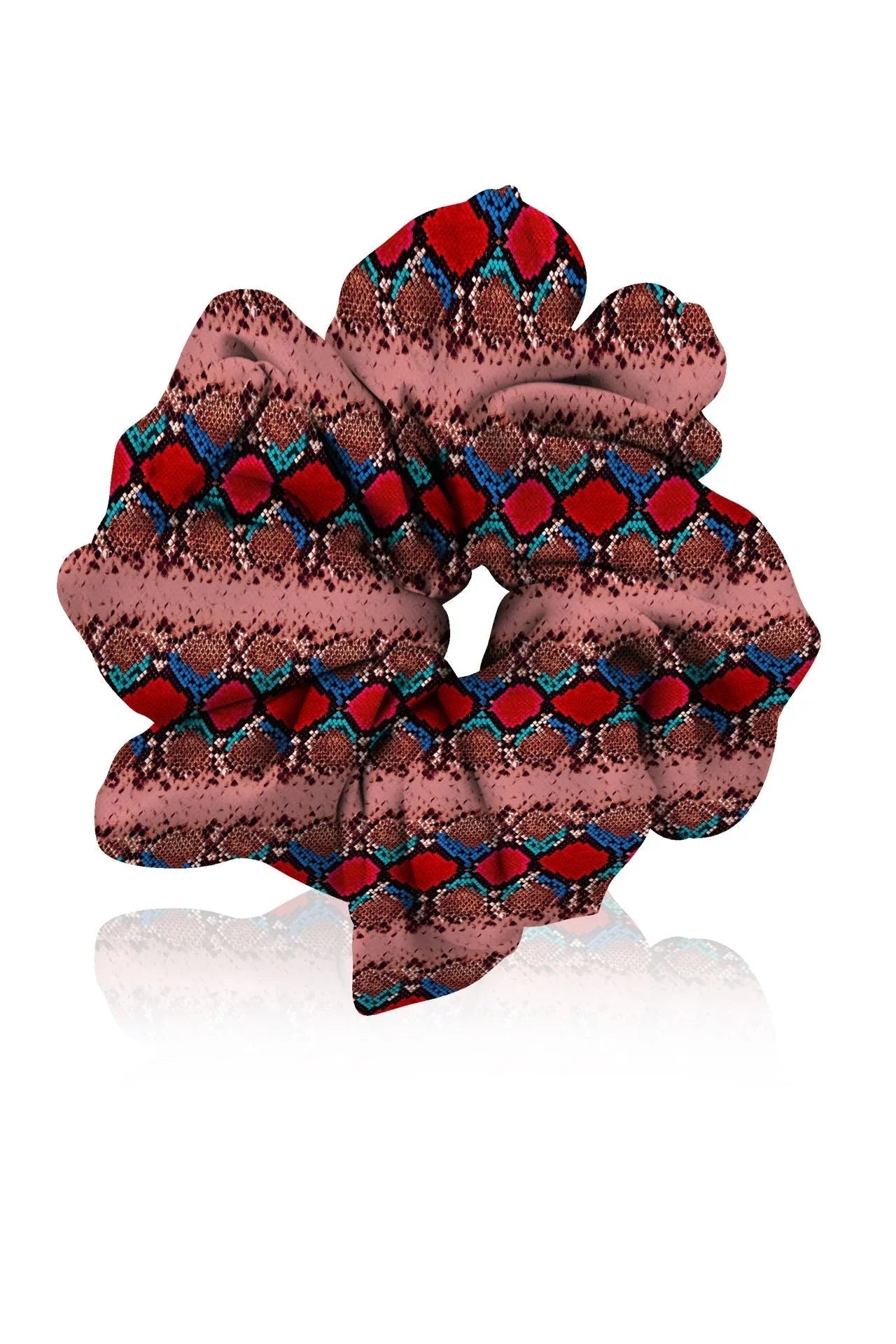 Biodegradable Fabrics Vegan Silk Scrunchie In Blood Stone