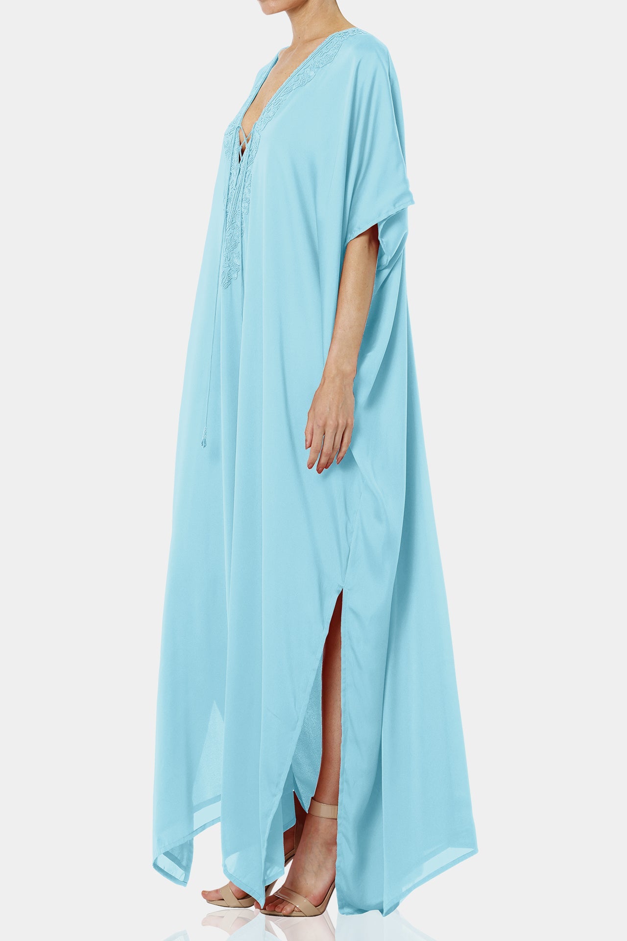 Aqua Blue Multiway Kaftan Dress - Resort Wear Kaftan