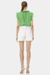 Aphrodite Mint Green Deep V-Neck Top
