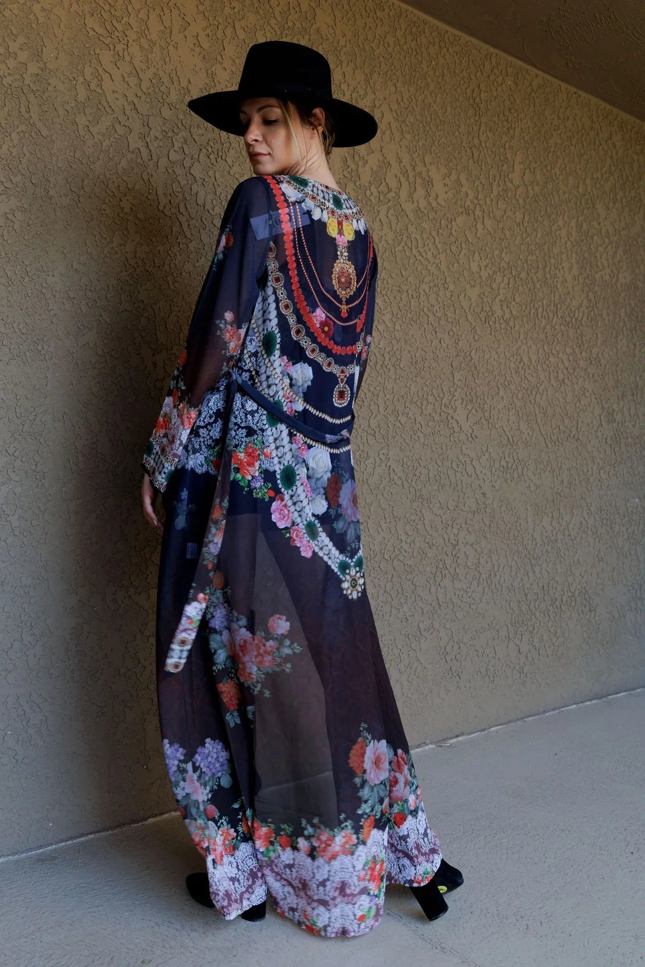 Black Full Length Caftan