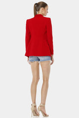 Amaryllis Red Blazer With Buttons