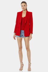 Amaryllis Red Blazer With Buttons