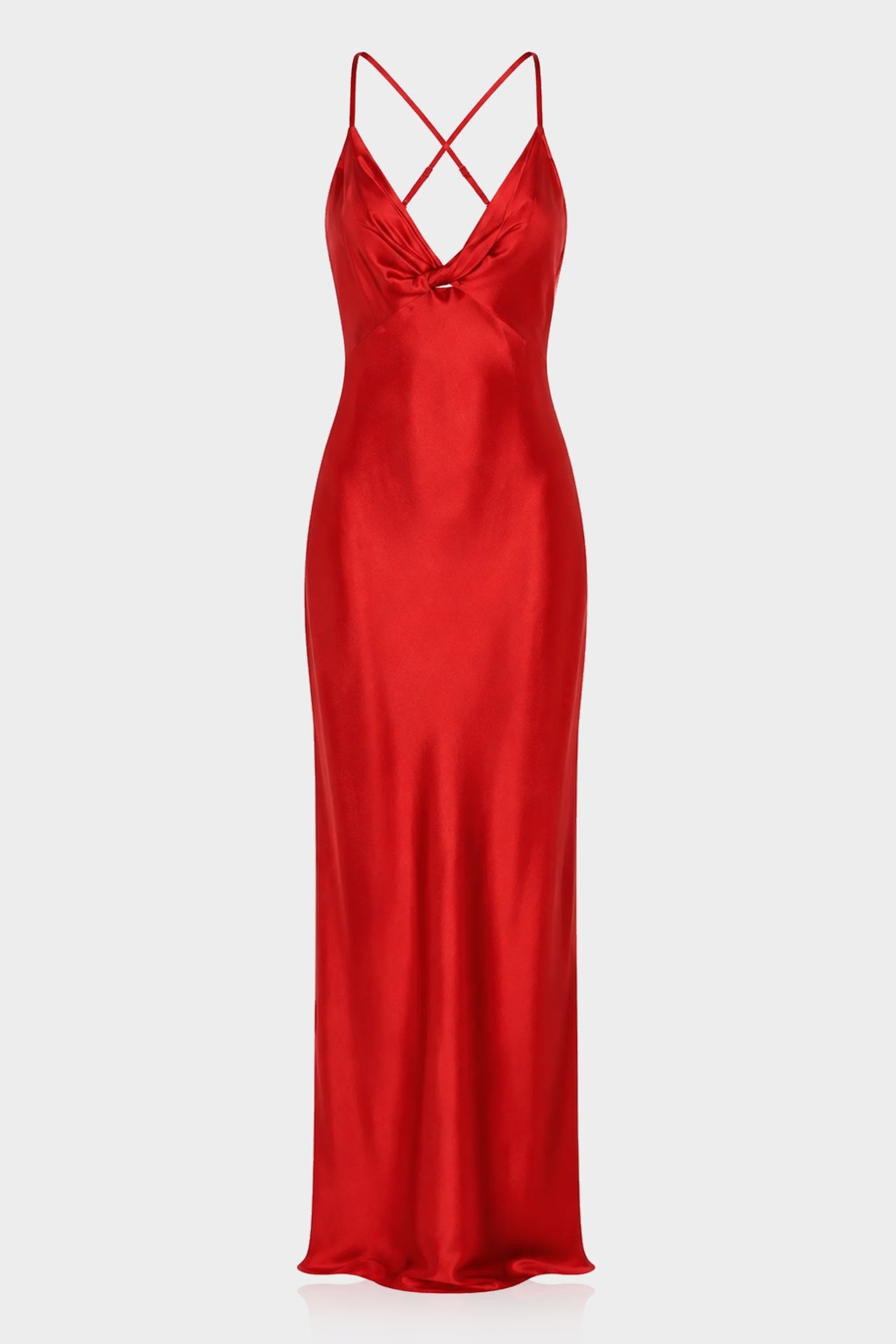 Aura Red Seductive Long Bodycon Dress