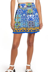 Blue Mini Skirt