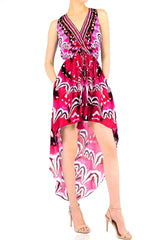 Annabella Butterfly-Print Handkerchief Kieran Hi-Low dress