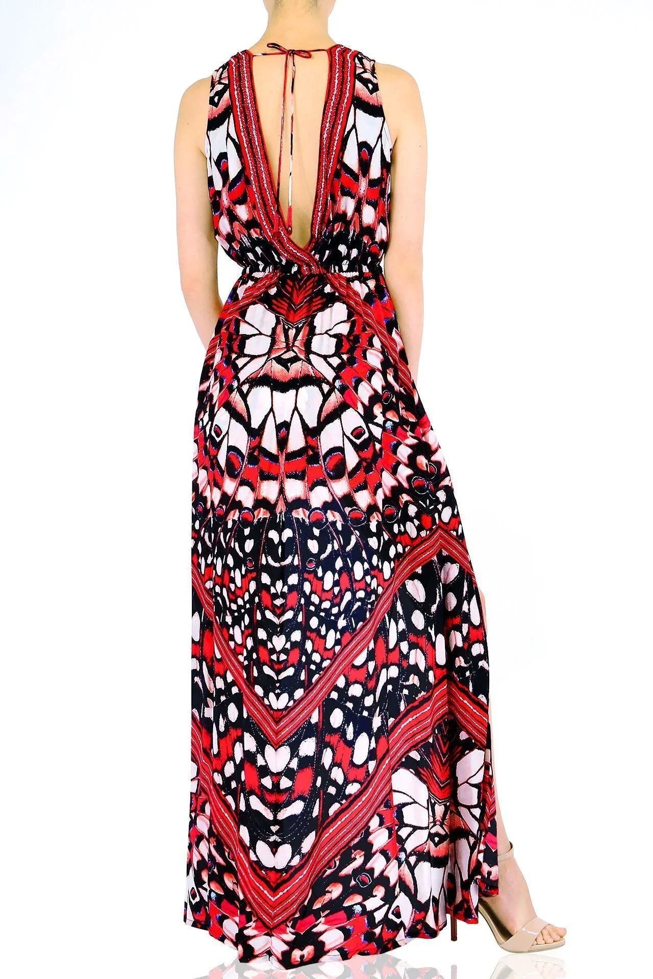 Annabella Butterfly Print High Low Romper