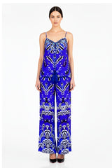 Annabella Butterfly-Print Wide Leg Pants
