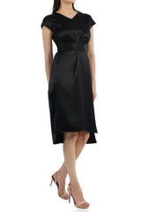 Belted Midi Dress In Black