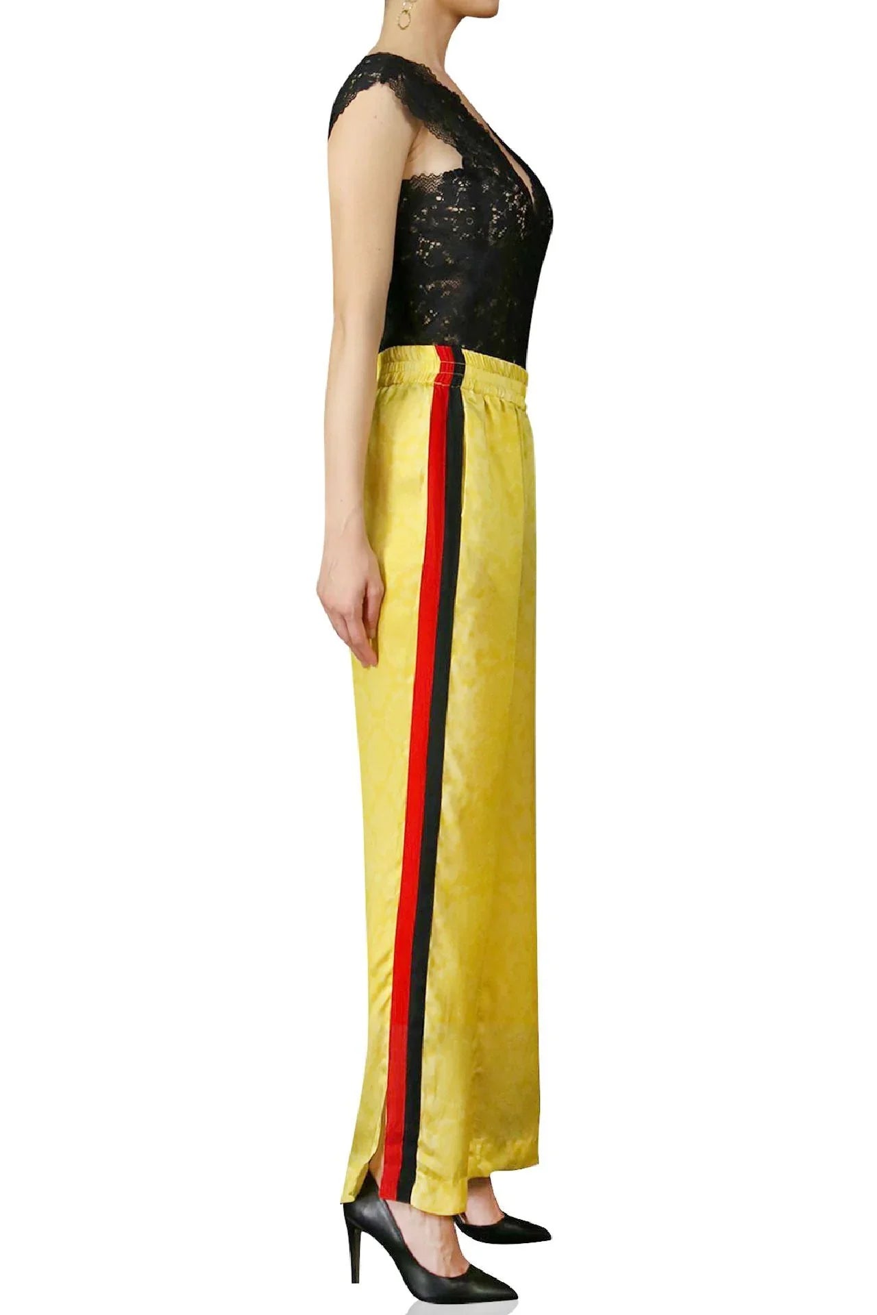 Bias Snake Print Pant In Yellow