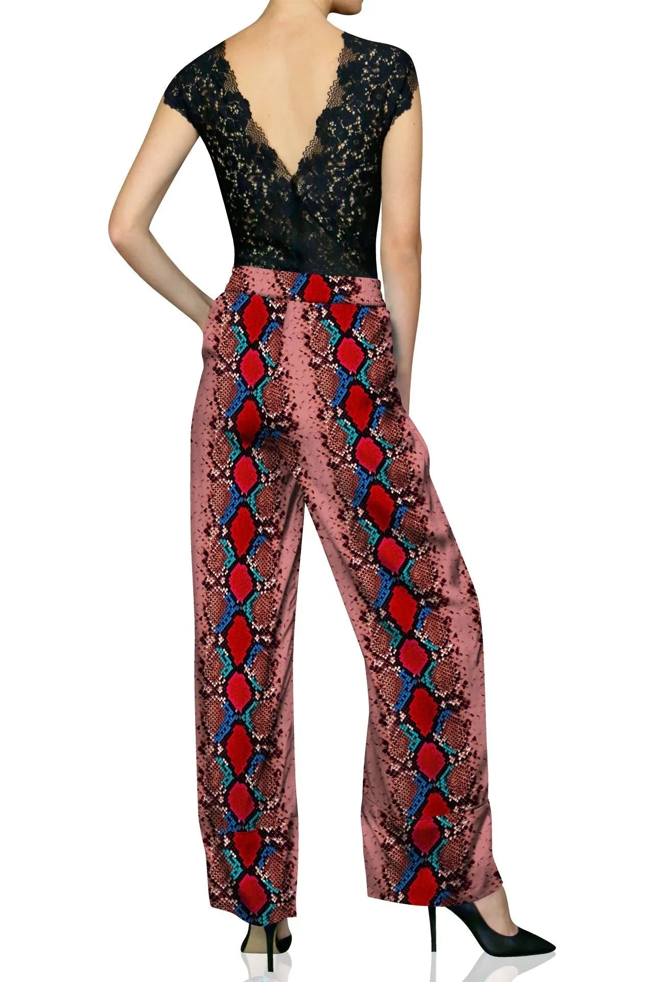 Biodegradable Fabrics Silk Pants in Blood Stone