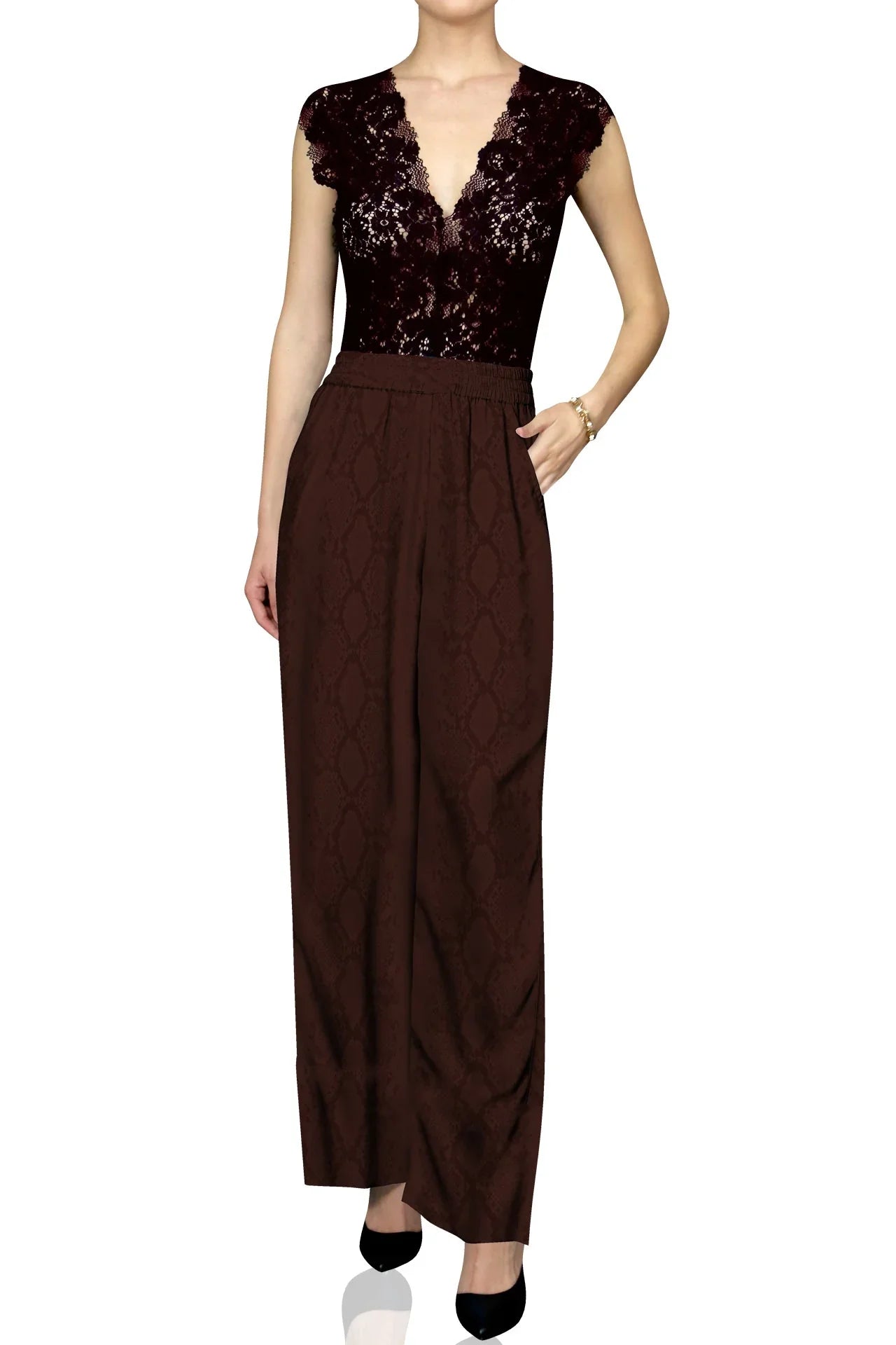 Biodegradable Silk Wide Leg Pants