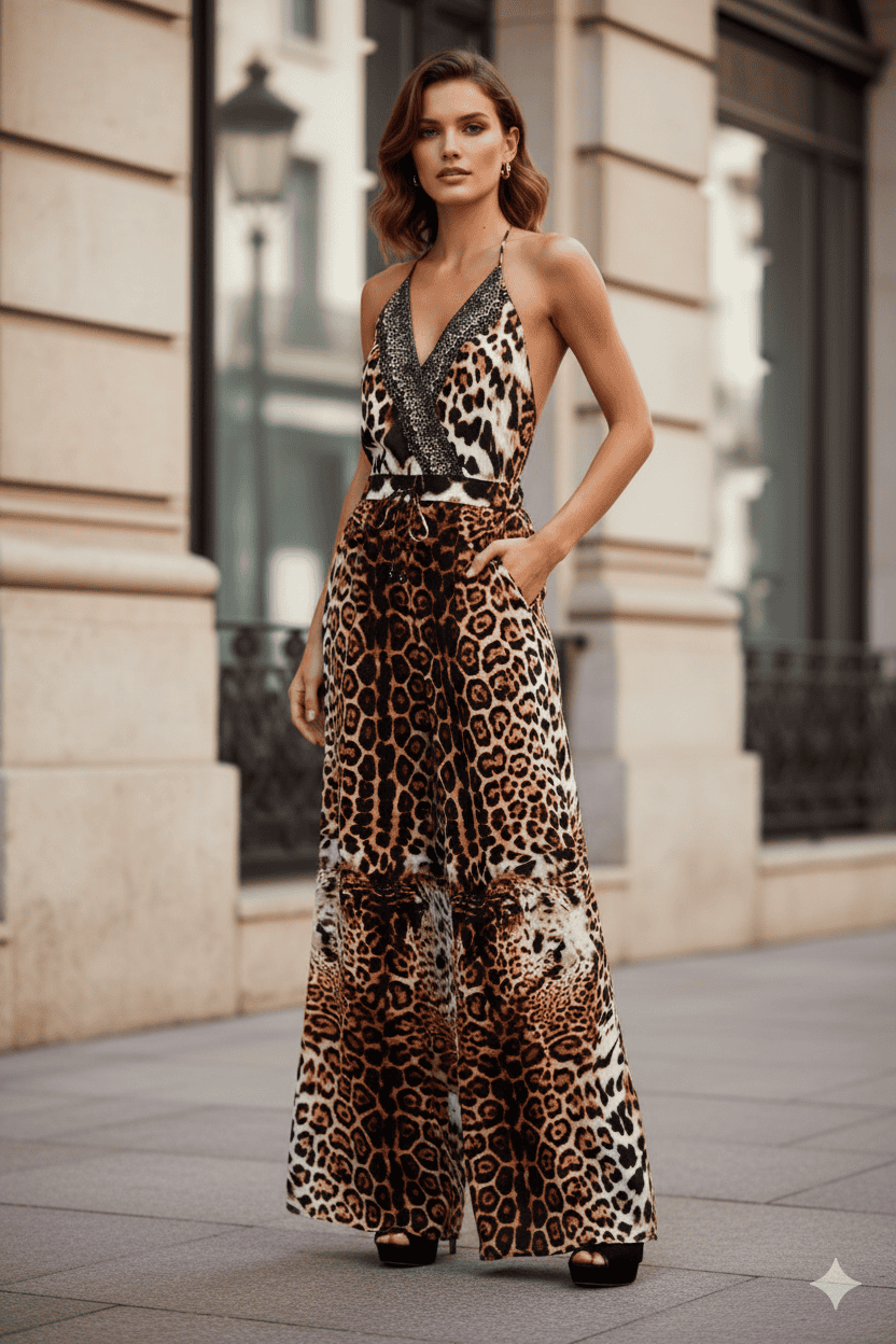 Animal Print Jumpsuit