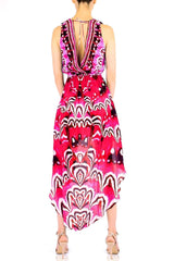 Annabella Butterfly-Print Handkerchief Kieran Hi-Low dress