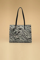 Black Handle Zebra Luxury Purse
