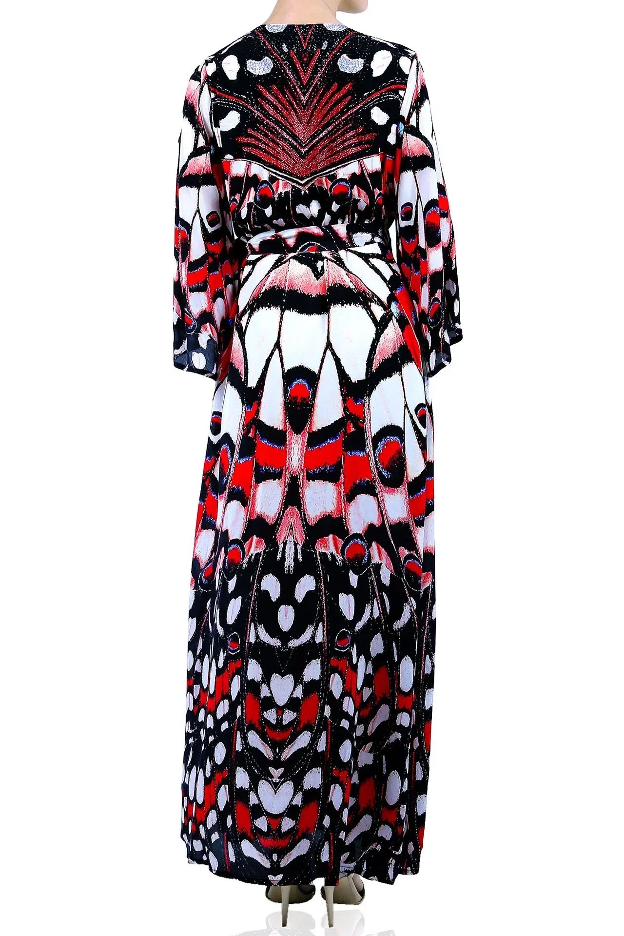 Annabella Print Designer Wrap Maxi Dress