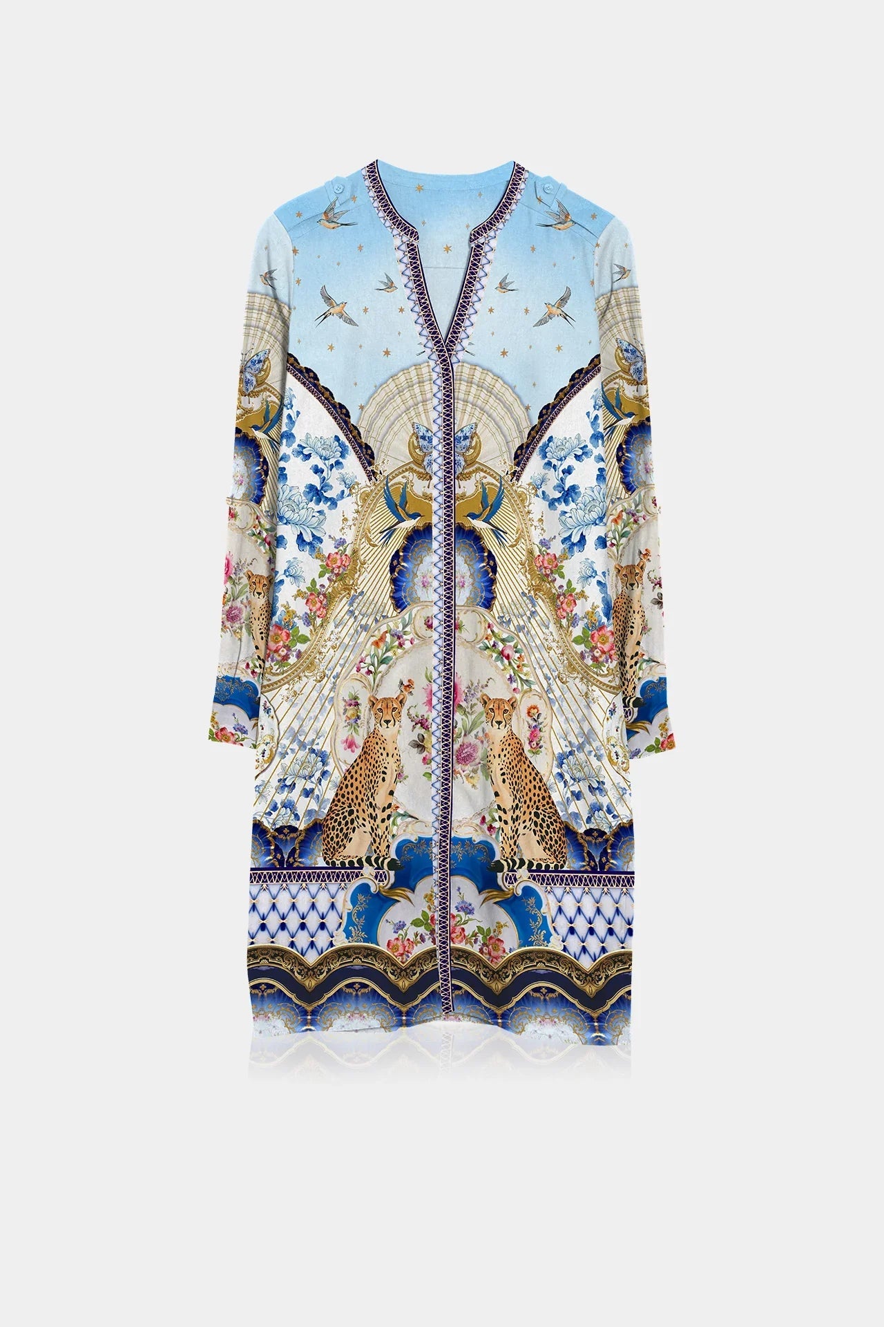Blue Modest Midi Dresses
