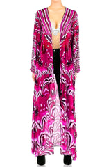 Annabella Butterfly Print Swim Kaftan Cover Up