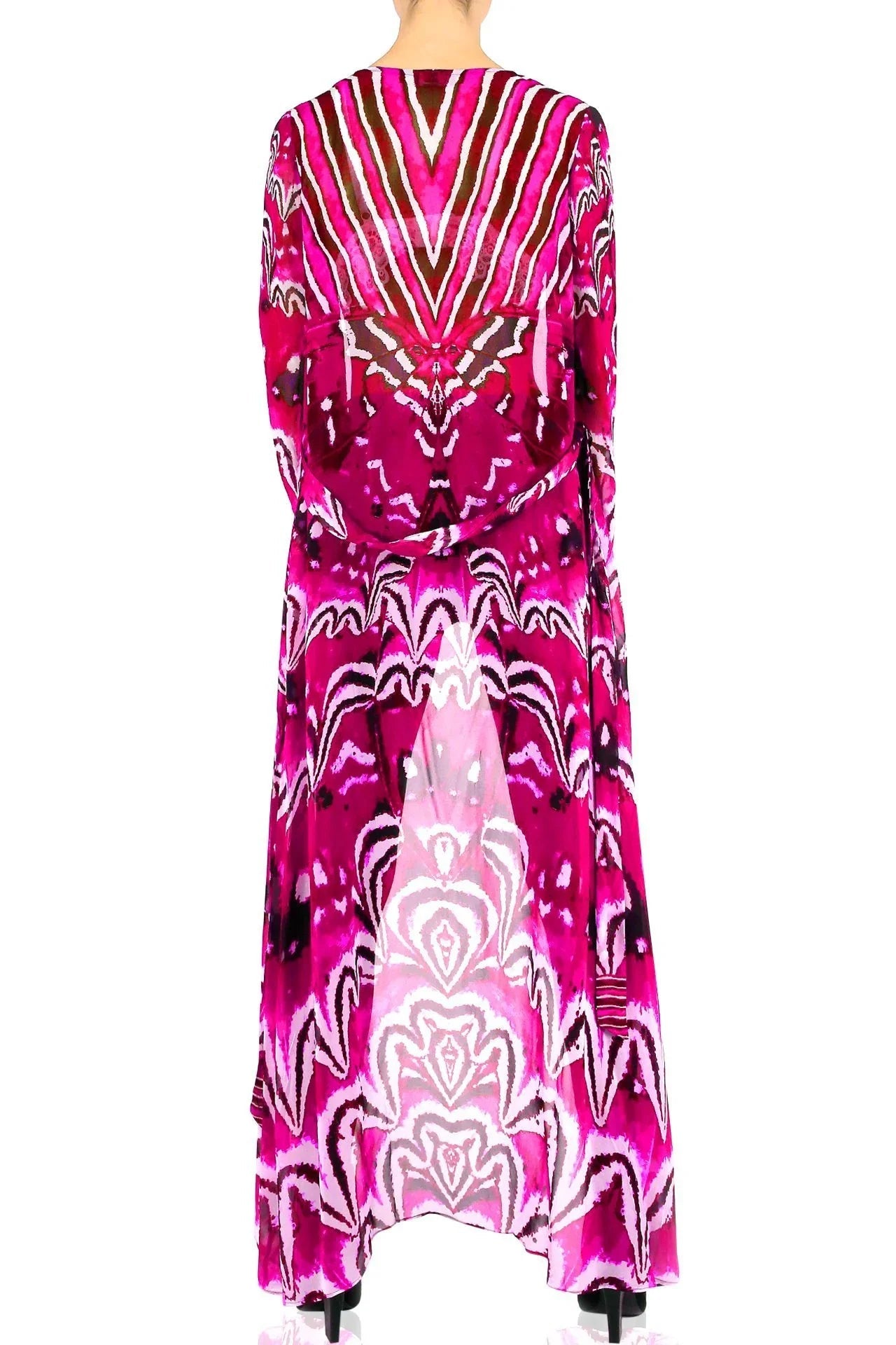Annabella Butterfly Print Swim Kaftan Cover Up