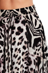 Black and White Animal Print Skirt