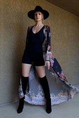 Black Full Length Caftan