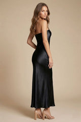 Black Strapless Dress for Formal Events