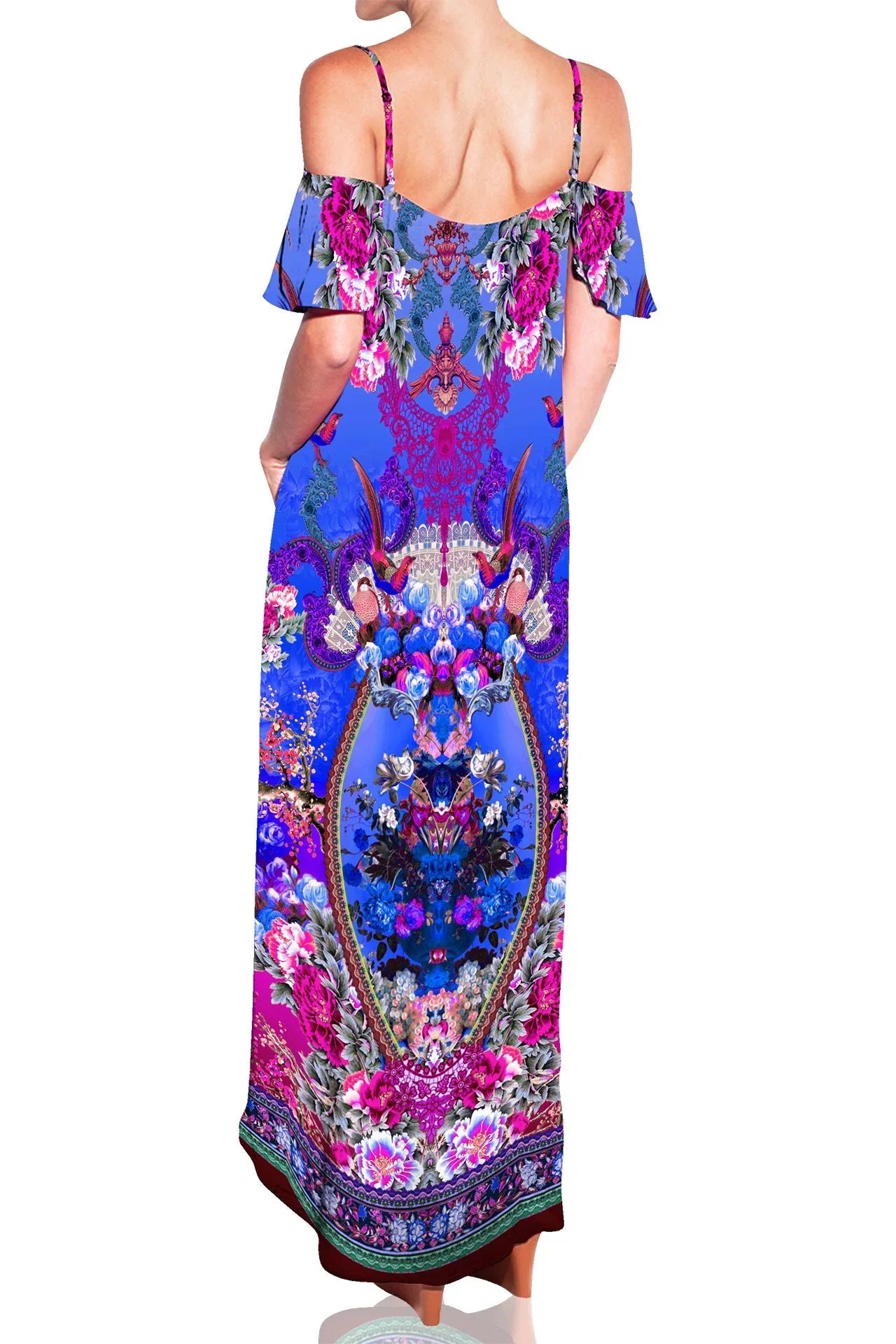 Blue Fuchsia Asymmetrical Dress