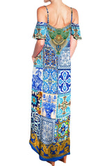 Azure High Low Dress for Women