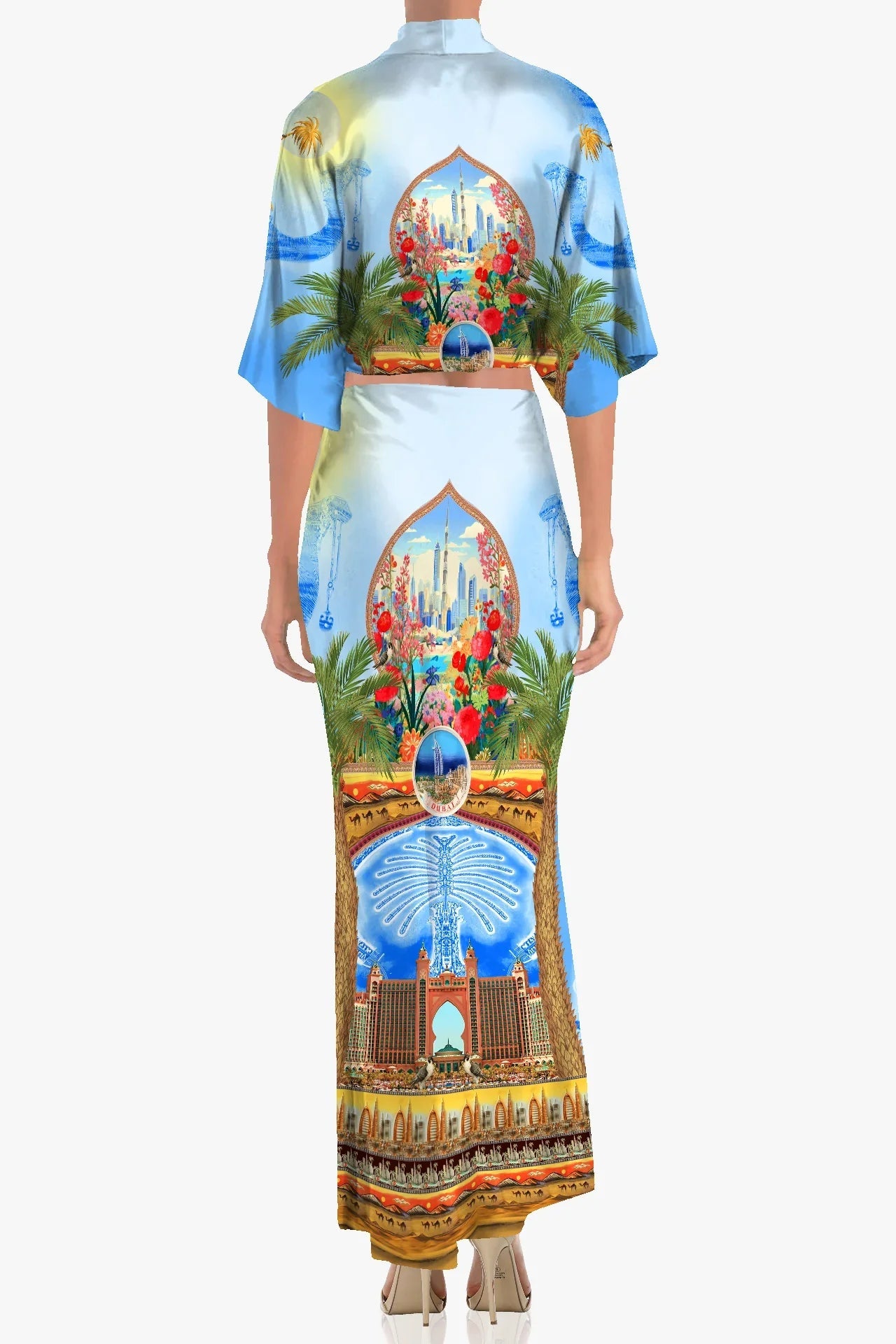 Blue Summer Wrap Top for Women