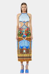Blue Fancy Maxi Dress for Women