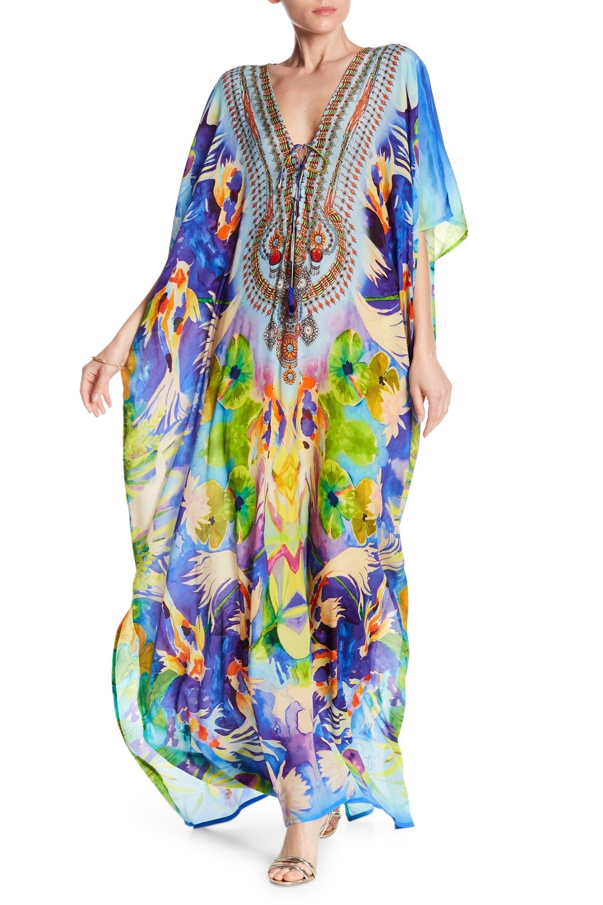 Blue Kaftan Vacation Outfits Women