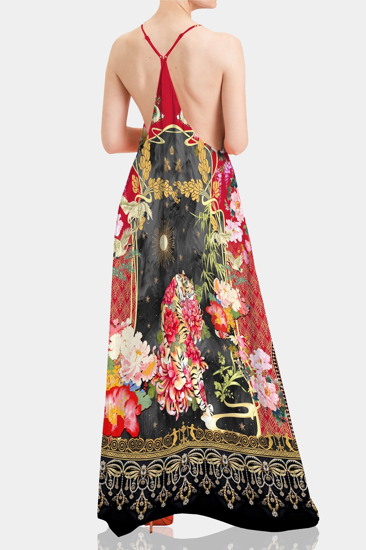 Animal Print Long Camisole Dress