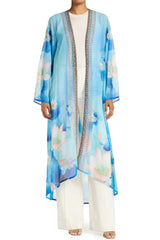 Blue Kimono Swimsuit Cover Up