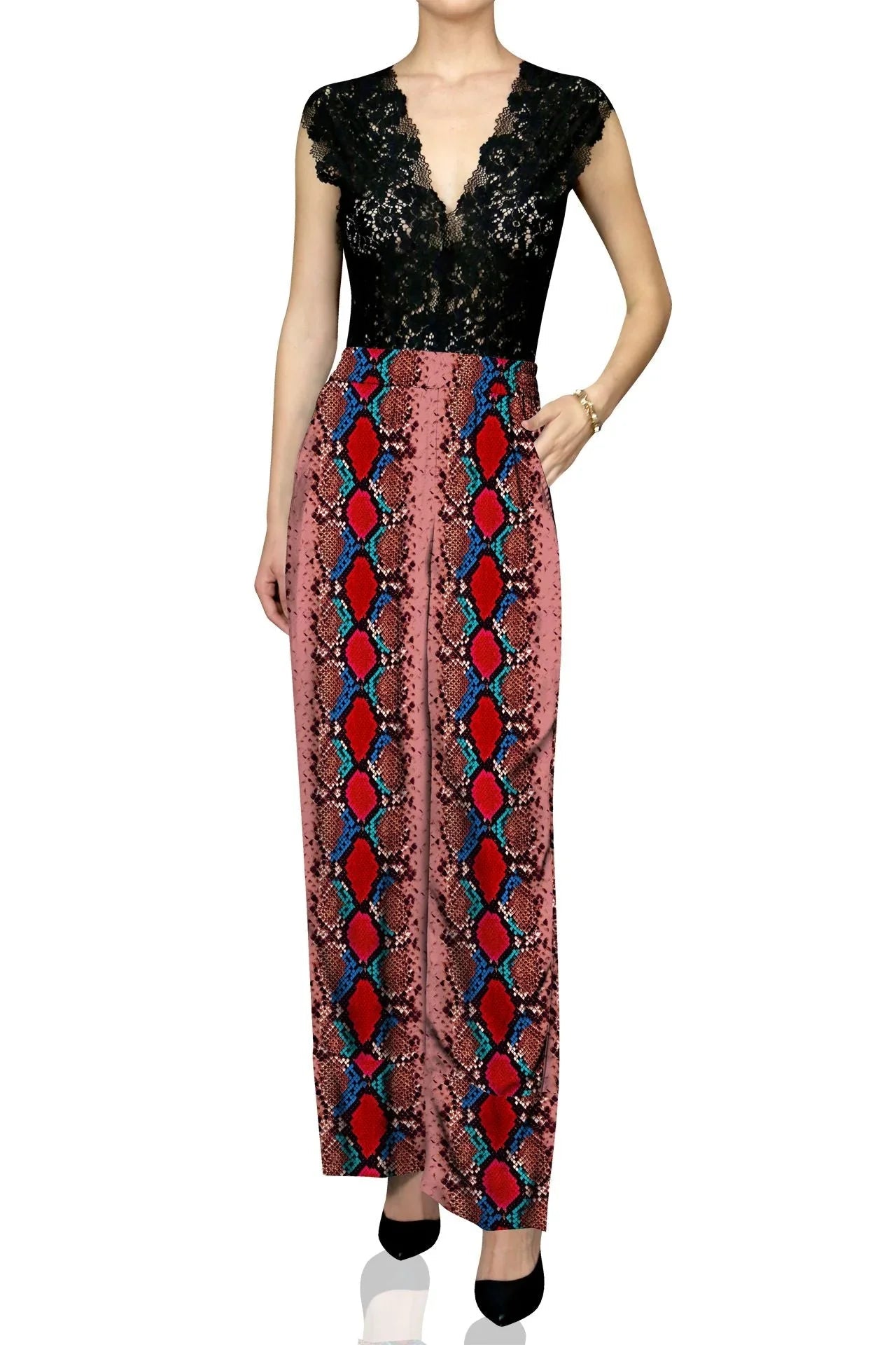 Biodegradable Fabrics Silk Pants in Blood Stone