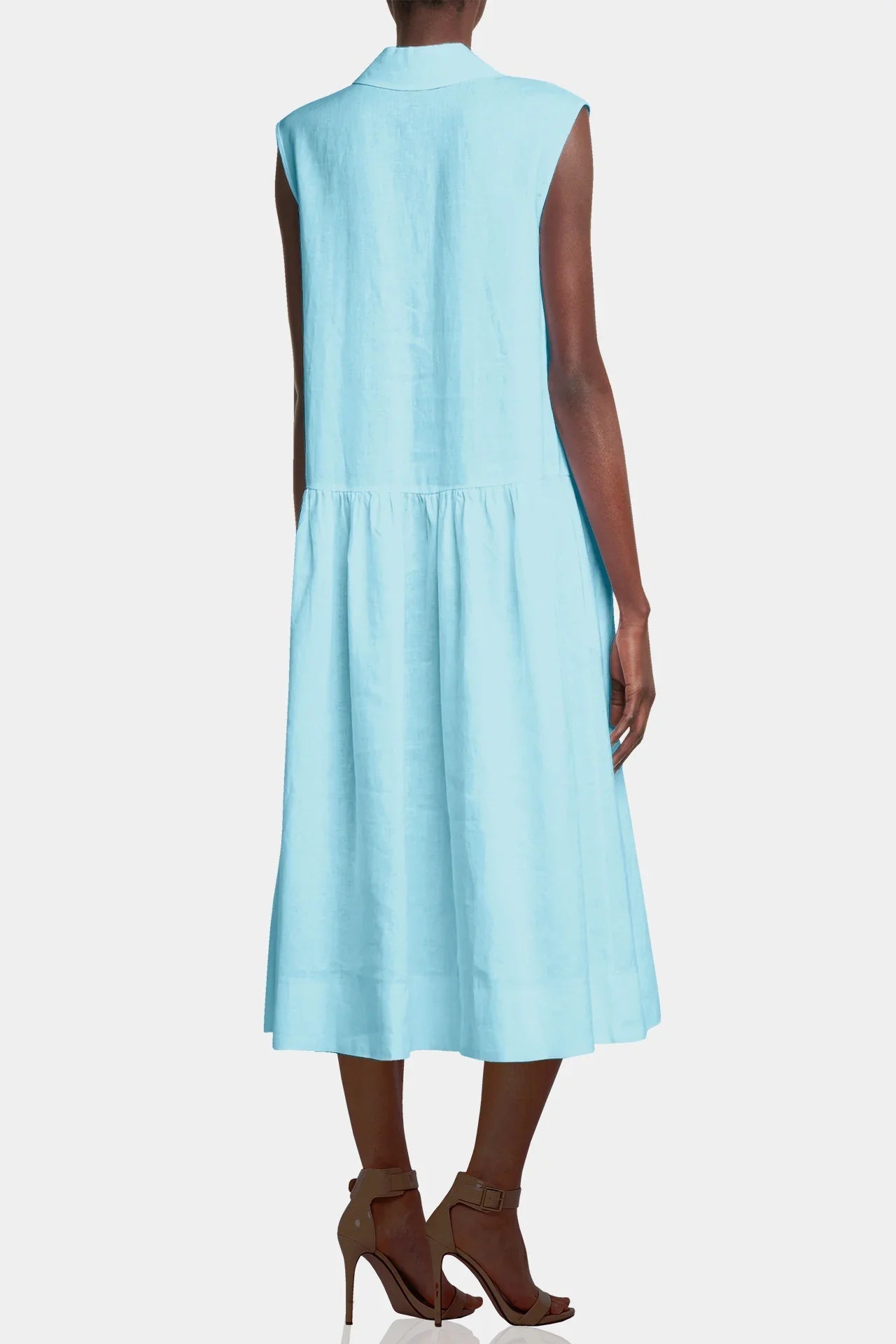 Aqua Blue Designer Midi Dresses