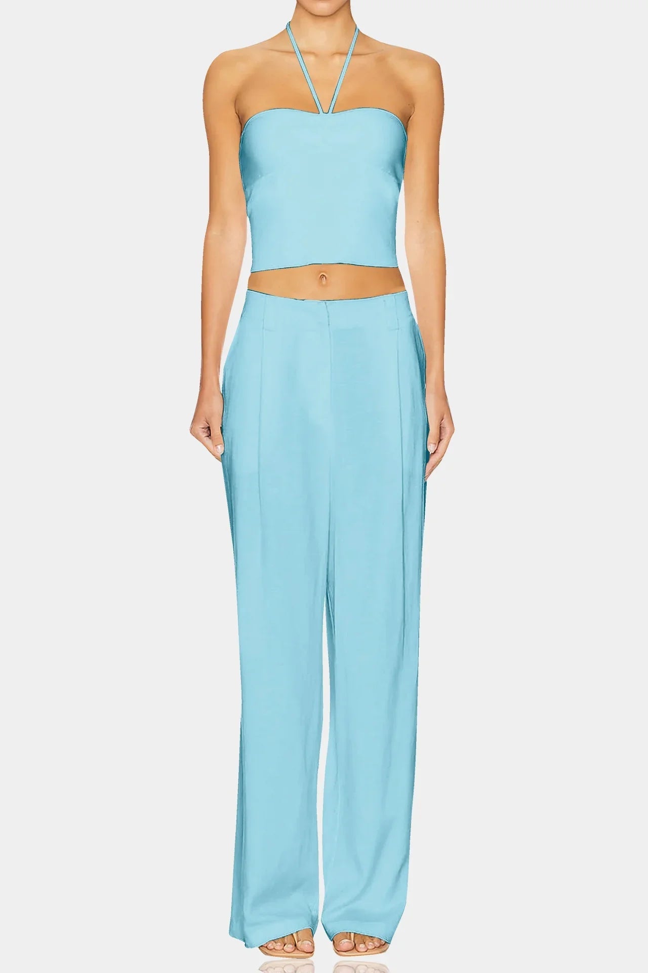 Aqua Blue Bustier Top