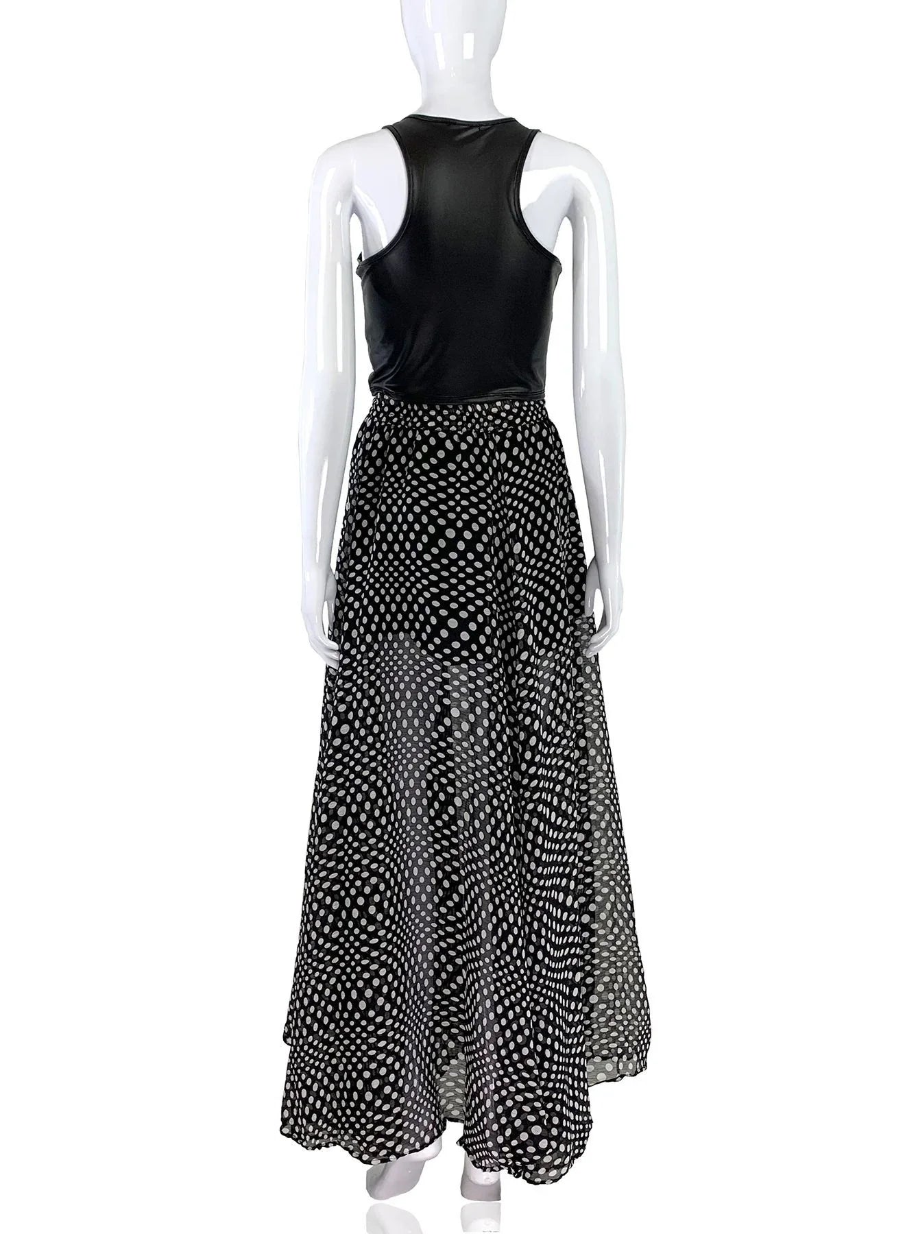 Black And White Long Skirt